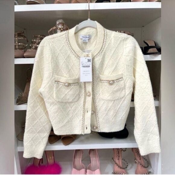 New Knit Cardigan Sweaters Long Sleeve Open Front Button Down - Picture 4 of 8